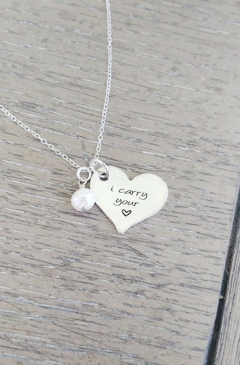 I Carry Your Heart Necklace / Sterling Silver Engraved Jewelry Etsy