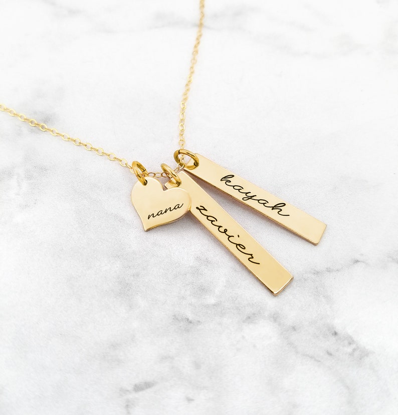 Grandma Necklace, Nana Necklace, New Grandma Necklace, Necklace For Grandma, Gift For Grandma, Gold Bar Necklace image 1