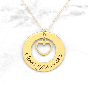 Valentines Day Necklace I Love You More Necklace Love Necklace Valentine's Day I Love You Necklace Gift For Girlfriend image 4