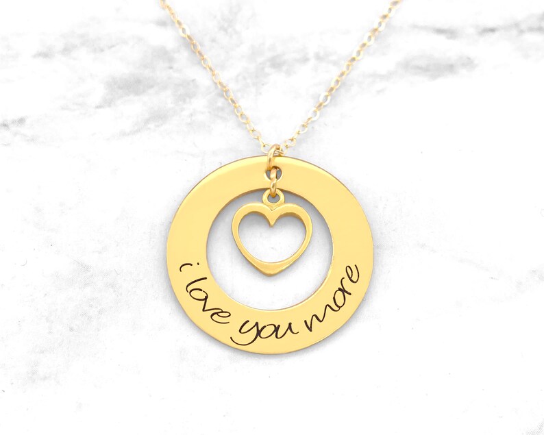 Valentines Day Necklace I Love You More Necklace Love Necklace Valentine's Day I Love You Necklace Gift For Girlfriend image 4