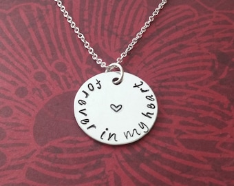 Miscarriage Necklace / Forever In My Heart / Sterling Silver Memorial Necklace / RIP Necklace / Sympathy Gift