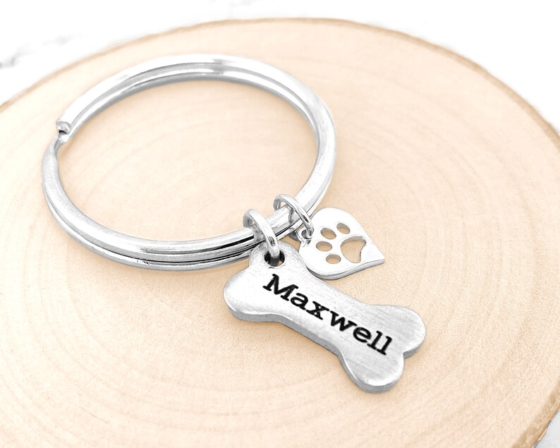Dog Keychain Personalized Dog Keychain Dog Lover Gift Etsy