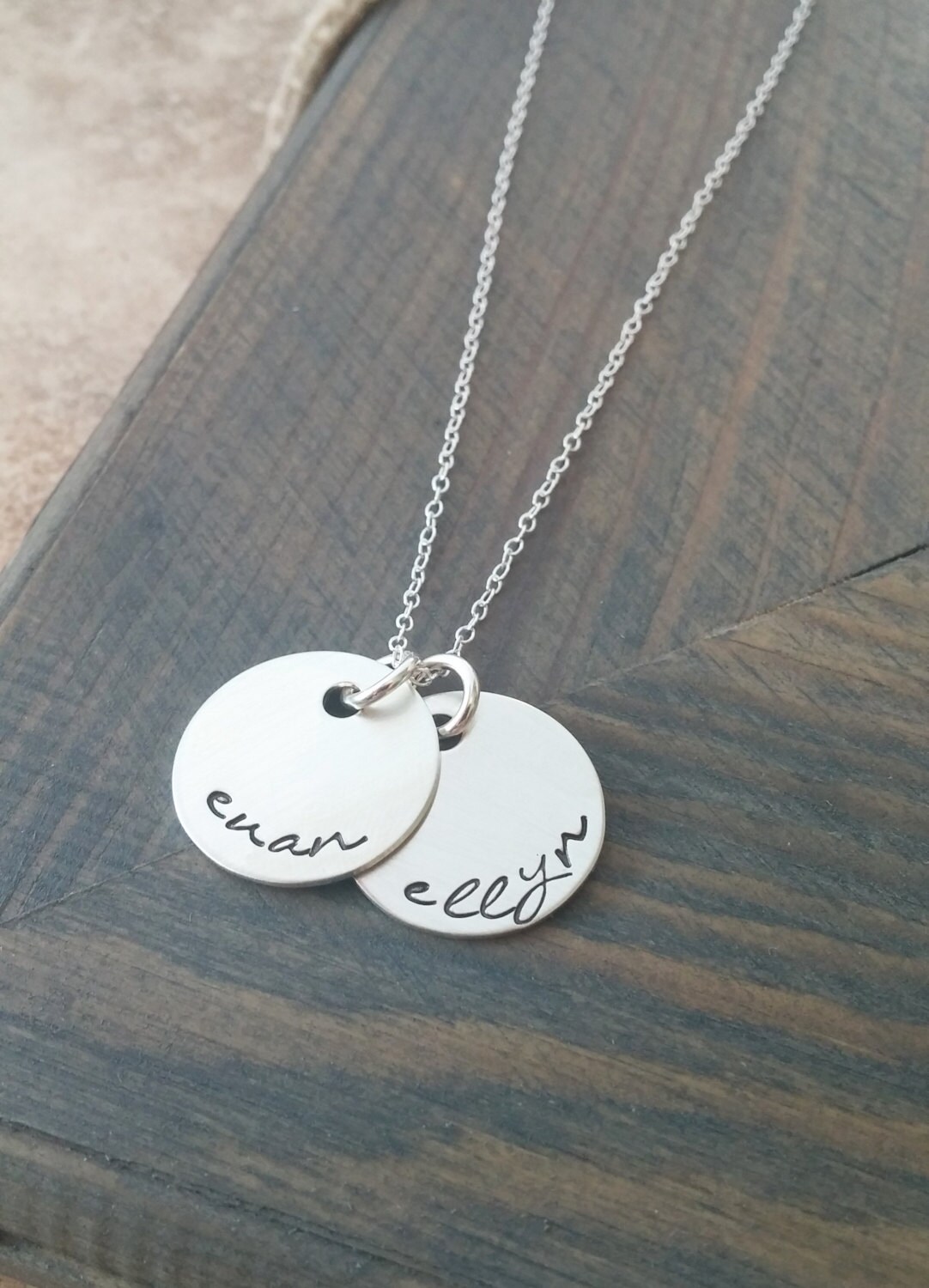 Personalized Family Necklace Necklace with Kids Names Hand Etsy