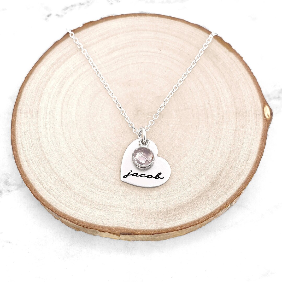 Baby Boy Necklace, Custom New Mom Jewelry, Personalized Kids Name