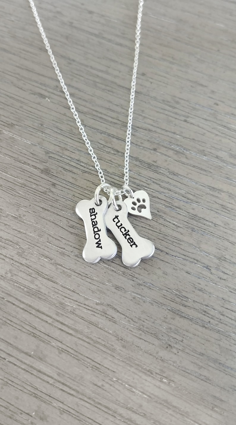 Personalized Pet Jewelry // Dog Paw Necklace // Dog Jewelry // Etsy