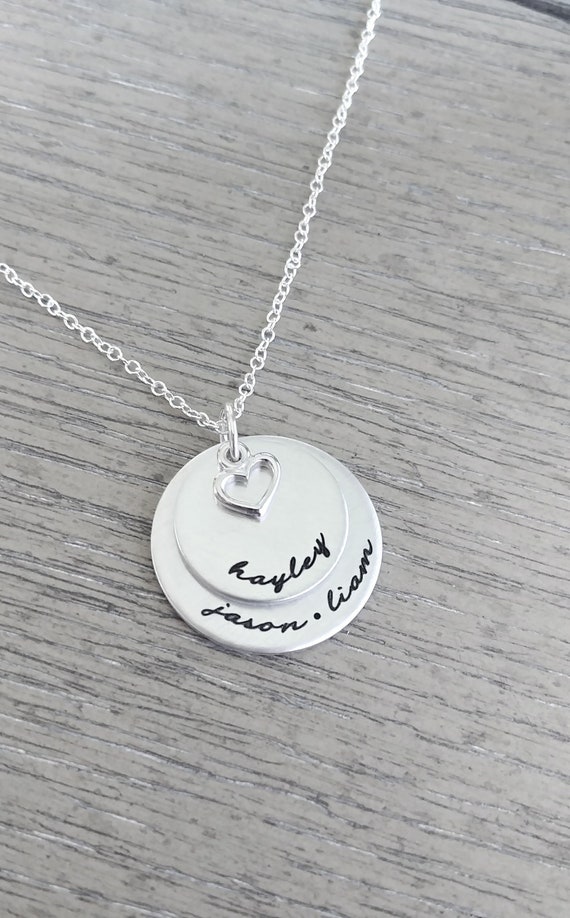 Personalized Necklace // Hand Stamped Jewelry // Necklace with Etsy