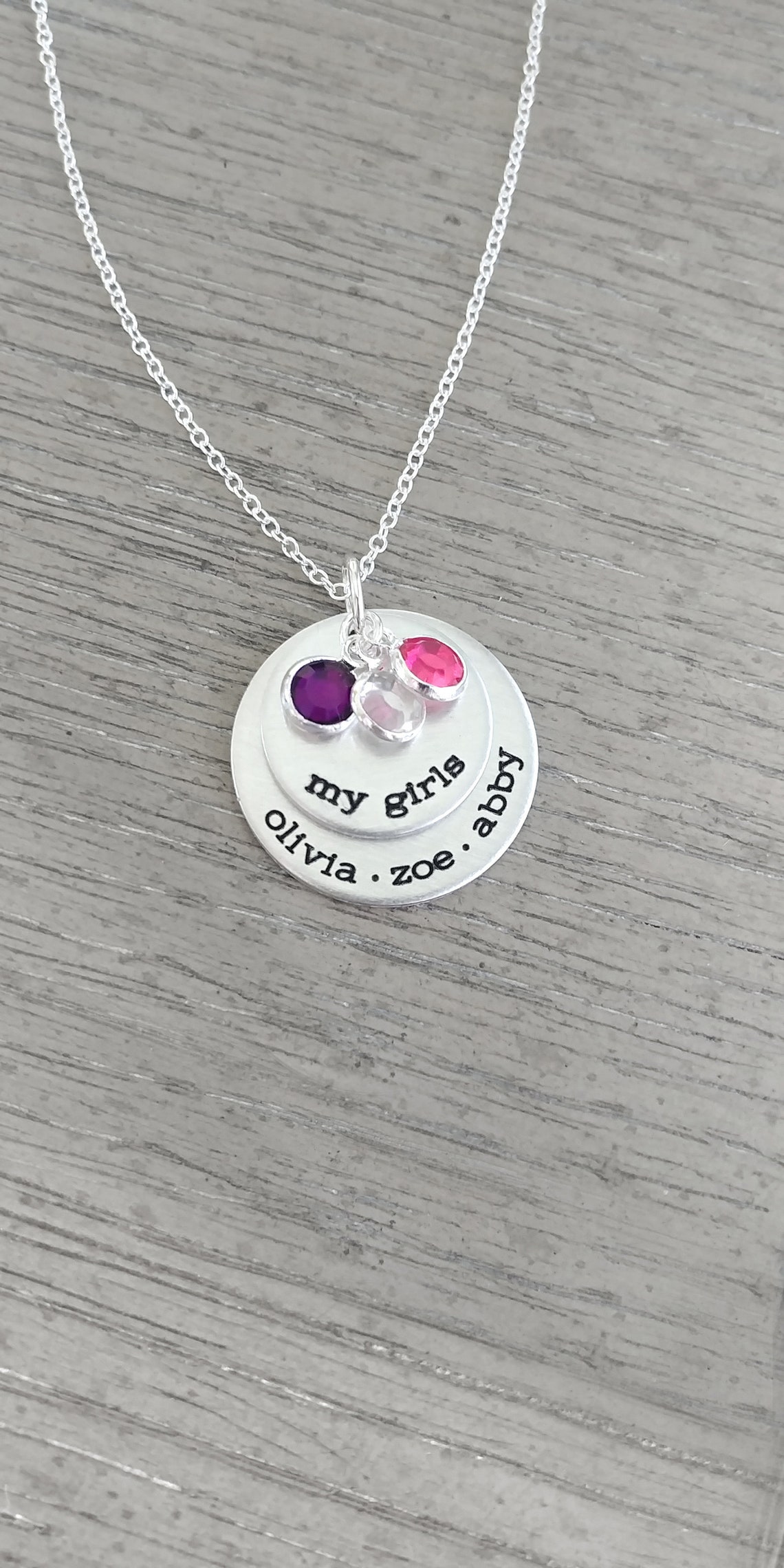 My Girls Necklace / Personalized Family Necklace With Kids Etsy