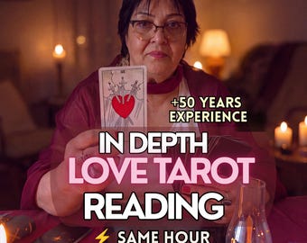 In-Depth Love Tarot Reading • Psychic Love Reading &Honest Soulmate Insights • Twin Flame Relationship Clarity • Same Hour Delivery