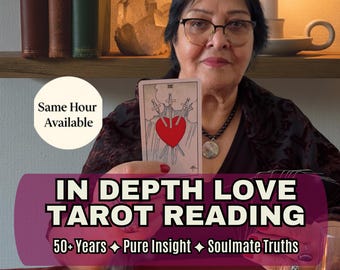 Detaillierte Liebes-Tarot-Lesung • Psychische Liebeslesung & ehrliche Seelenpartner-Einsichten • Twin Flame Beziehungs-Klarheit • Lieferung zur gleichen Stunde