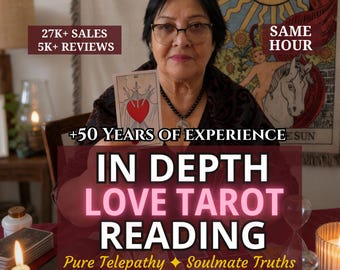 In-Depth Love Tarot Reading • Psychic Love Reading &Honest Soulmate Insights • Twin Flame Relationship Clarity • Same Hour Delivery