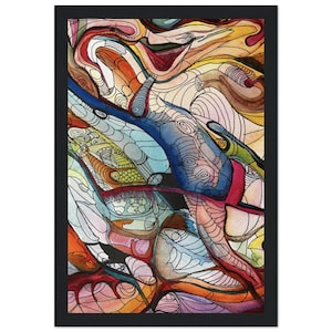 Art prints in wooden frames