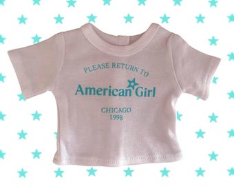 Camiseta American Girl Doll Place para muñecas de 45 cm (18 pulgadas) en color azul Tiffany.
