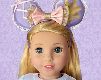 Diadema con orejas de ratón para muñeca Disney de 45 cm inspirada en Rapunzel