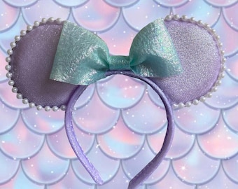 Diadema con orejas de ratón para muñeca Disney de 18 pulgadas inspirada en Ariel