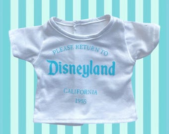 Camiseta para muñeca de Disneyland de 45 cm con logo azul Tiffany