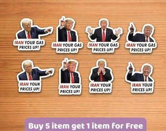 Prices Up - I Did That Trump Inflation Gas Prices -  Vinyl Stickers