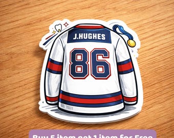 Jack Hughes Golden Goal Hughes Sticker, Hockey Fan Gift, Team USA