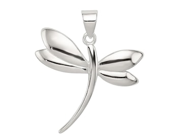 Collana con libellula in argento sterling, gioielli ispirati alla natura