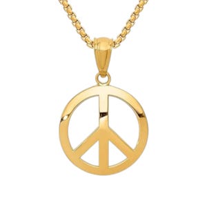 Gold Fill Peace Symbol Halskette: Zierliche Minimalist Schmuck