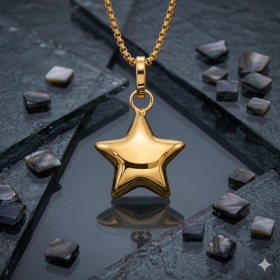 Depesche Charms Express Yourself – Pendentif étoile Doré – Pour Collier, Bracelet, Boucle D’oreille – Petites Pierres Précieuses – Boîte Cadeau Assortie