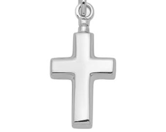 Sterlingzilveren kruisbedel: religieuze ketting (40 x 20 mm)