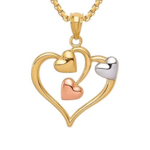Halskette Smaragd, 14 Karat Gelbgold - Leaf Jewelry