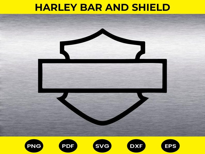 Harley Bar & Shield SVG, Motorcycle Emblem Vector, Biker Logo Cut File ...