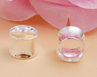 Sterling Silver Double Flare Tunnels, Sizes 2mm-20mm (Pair)