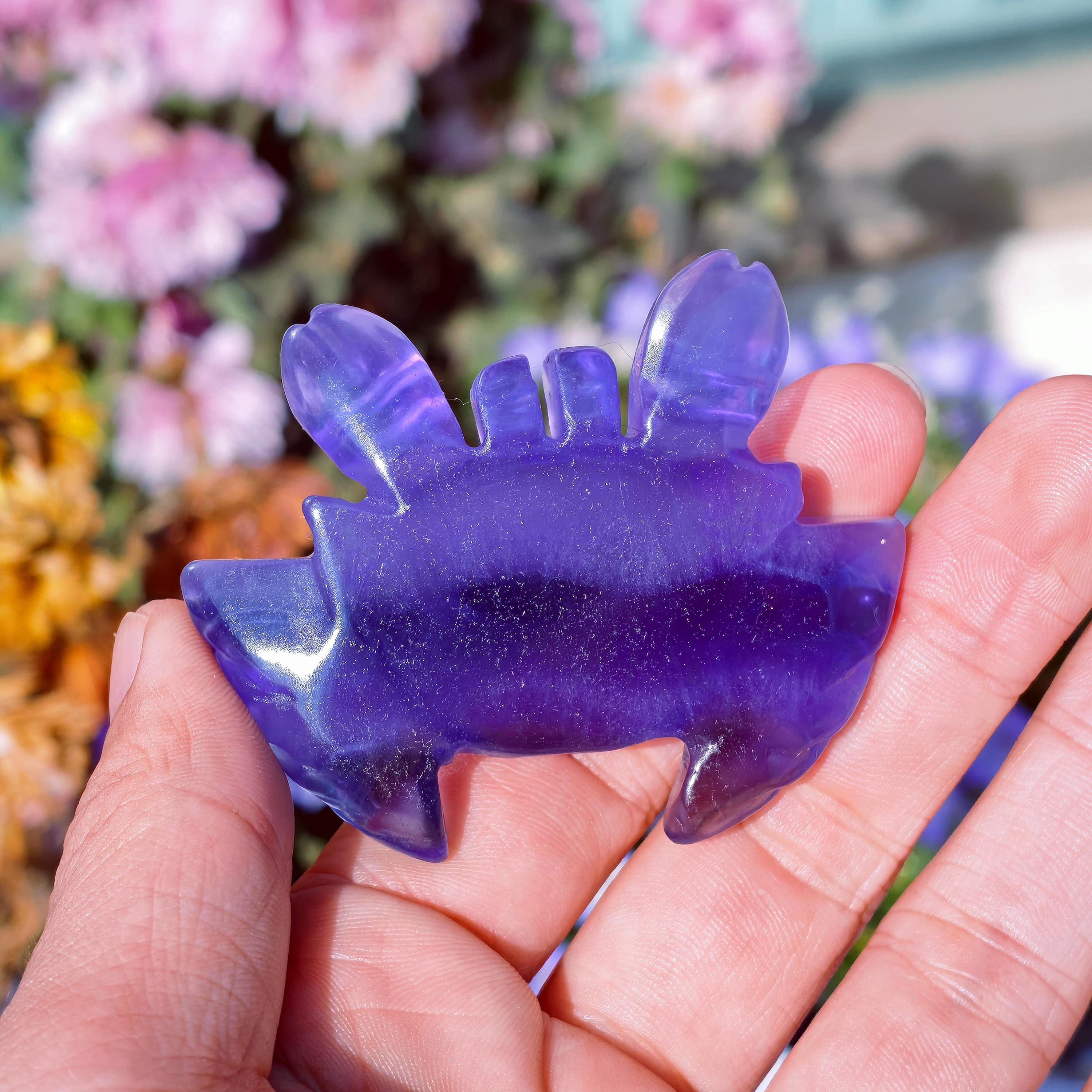 Fluorite Crab Carving | Hand Carved Crystal | Colorful Stone Sculpture ...