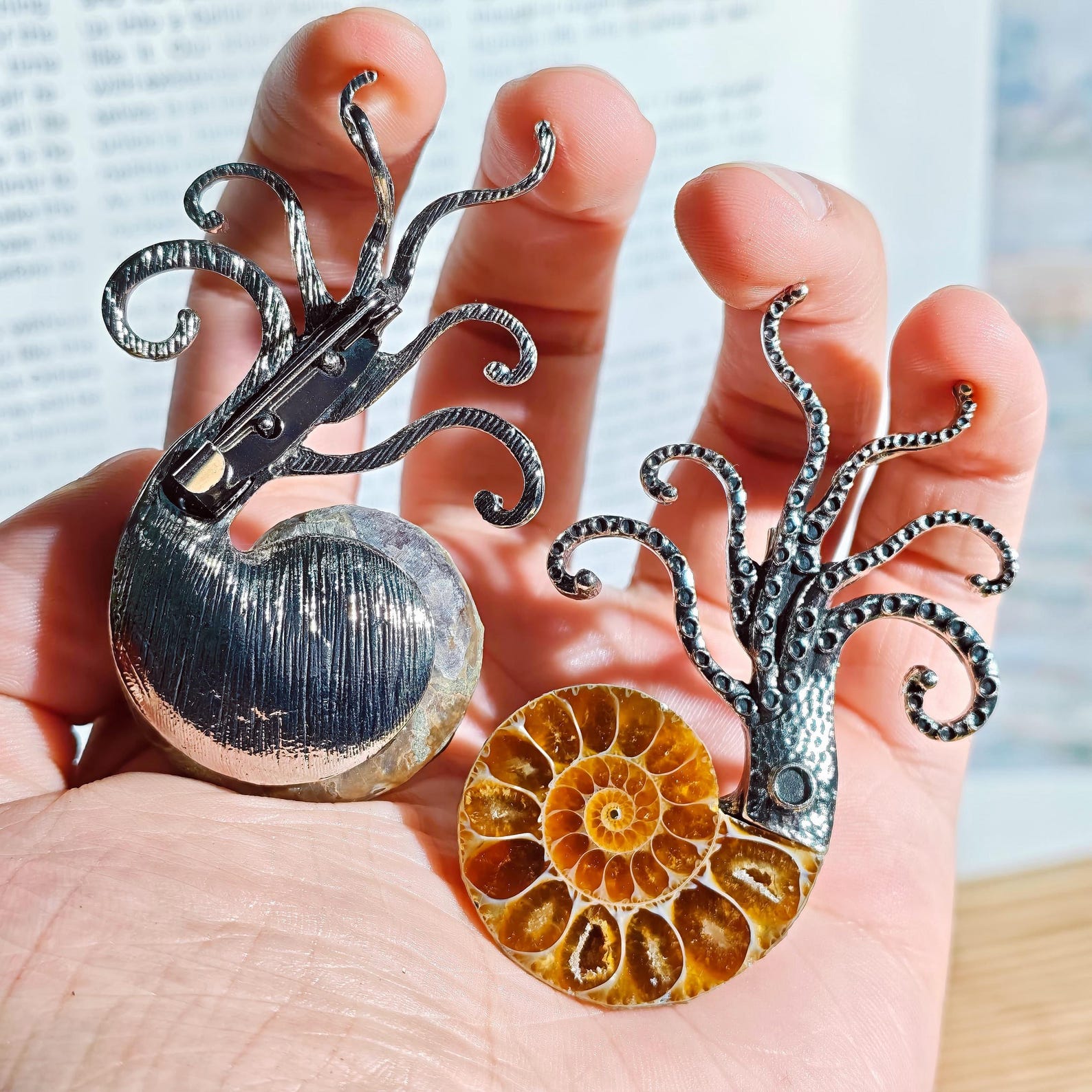 Handcrafted Shell Brooch | Coastal Jewelry Accessory - Etsy