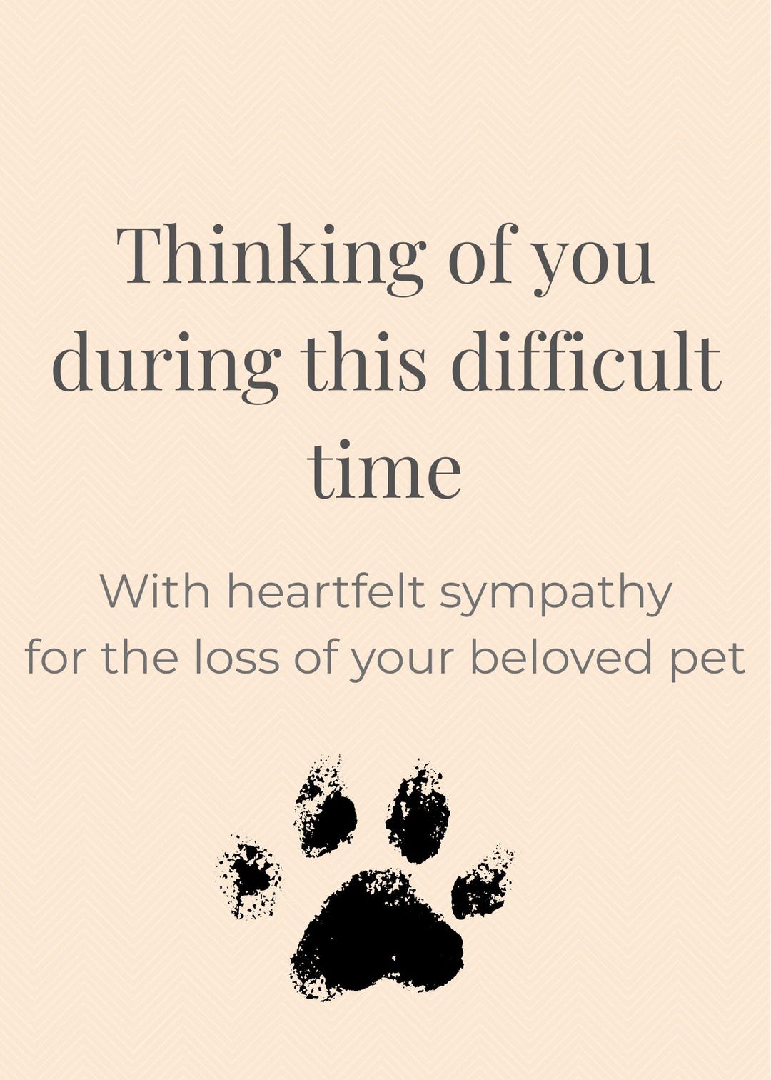 Pet Loss Sympathy Card – Thinking of You, Dog Cat Memorial (digital ...
