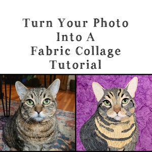 Fabric Collage Quilt Tutorial - Turn A Photo Into A Pattern - Fiber Art Quilting Instructions With Photos - How To Guide