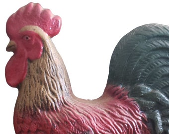 vintage cast iron rooster doorstop Wright Studios