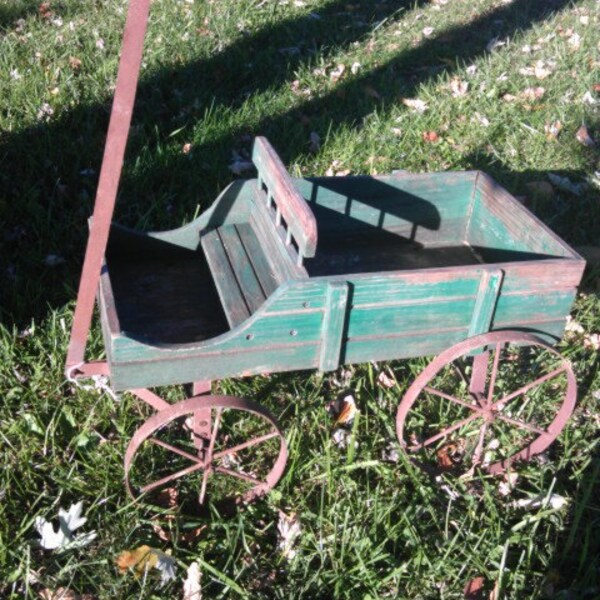 Vintage Farm Wagon Pull Toy Fall Display