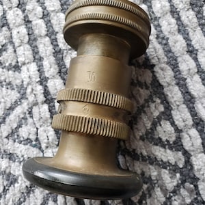 Vintage Brass Fire Hose Nozzle made in Canada