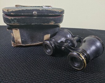 Antique Spalding & Co opera glasses with case