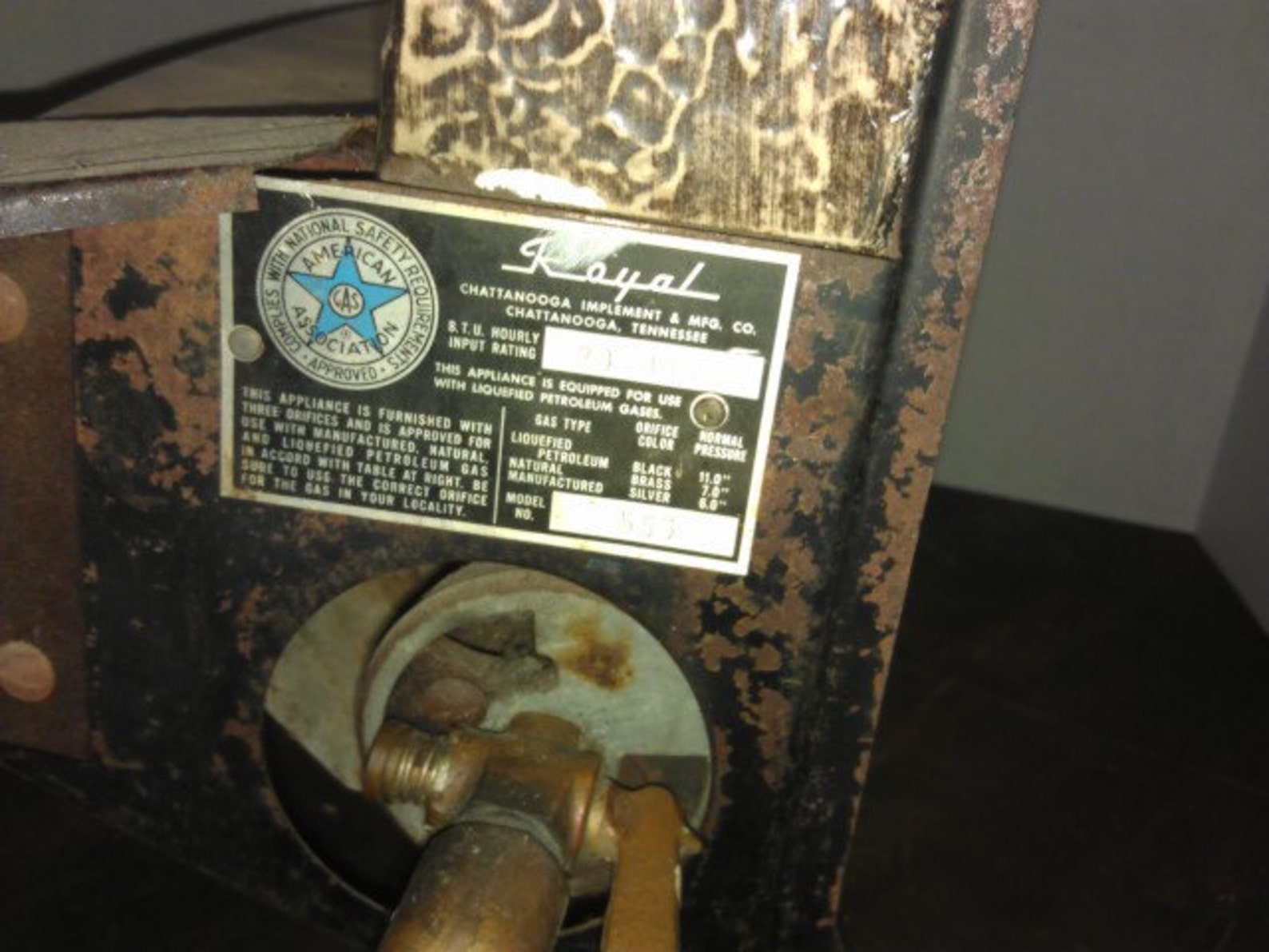 The Royal Antique Gas Fireplace Heater by Chattanooga Etsy