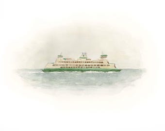 Washington Ferry Giclee Print Fine Art Reproduction