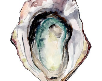 Oyster 7 Giclée Fine Art Watercolor Print — Archival 100% Cotton Cold-Press Paper — Multiple Sizes