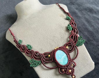 アメジストマクラメネックレス：第三の目チャクラヒーリング - Etsy 日本