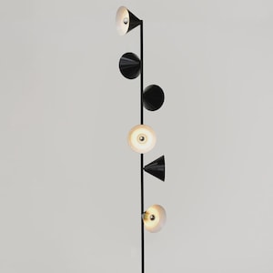 Modern Black Cone Floor Lamp: Mid-Century Standing Light