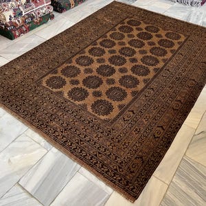 Antique Afghan Rug - Etsy