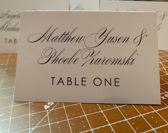 Wedding Escort Cards, Wedding Place Cards, Bi-fold Table Tents Name Cards for your Weddings or Special Event, Classic Wedding Name Cards
