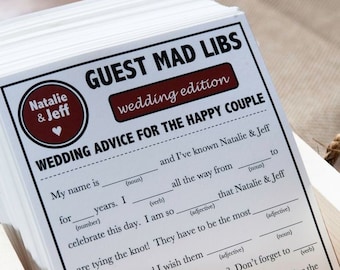 Wedding Day Advice to Couple, Printed or Printable Wedding Advice Card. Wedding Advice Cards, Advice for any Special Occasion