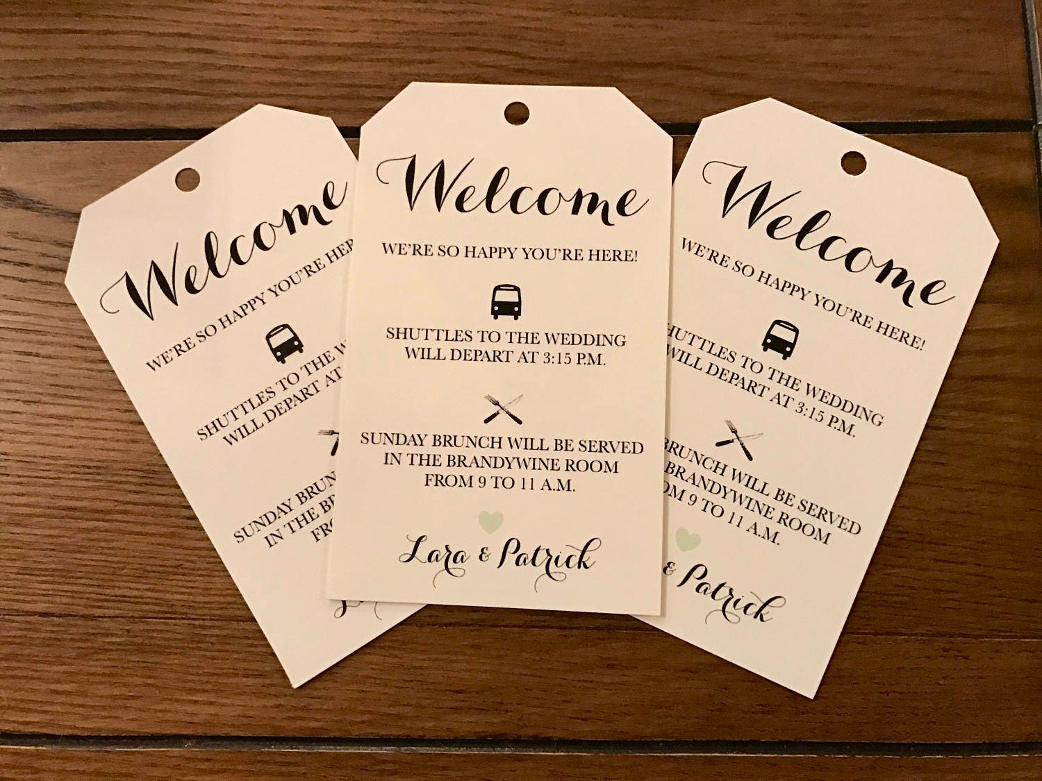 wedding welcome bag tags