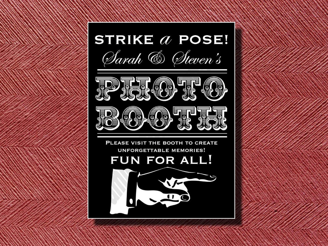 Printable Wedding Photo Booth Sign - Etsy