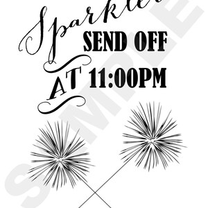 Custom Designed Wedding Sparkler Send Off Sign image 2