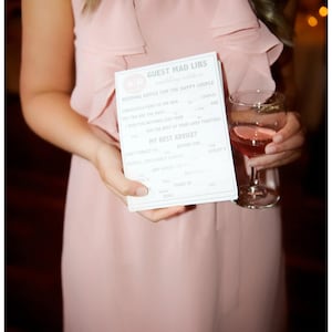 Custom Wedding Mad Lib Cards – Digital Download or Printed & Shipped
