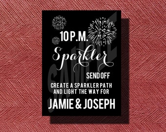 Wedding Sparkler Send Off Sign