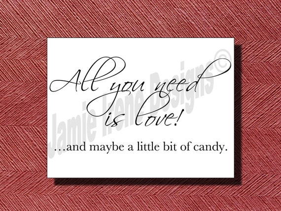 Wedding Candy Bar Buffet Sign Poster Diy Print Ready Etsy